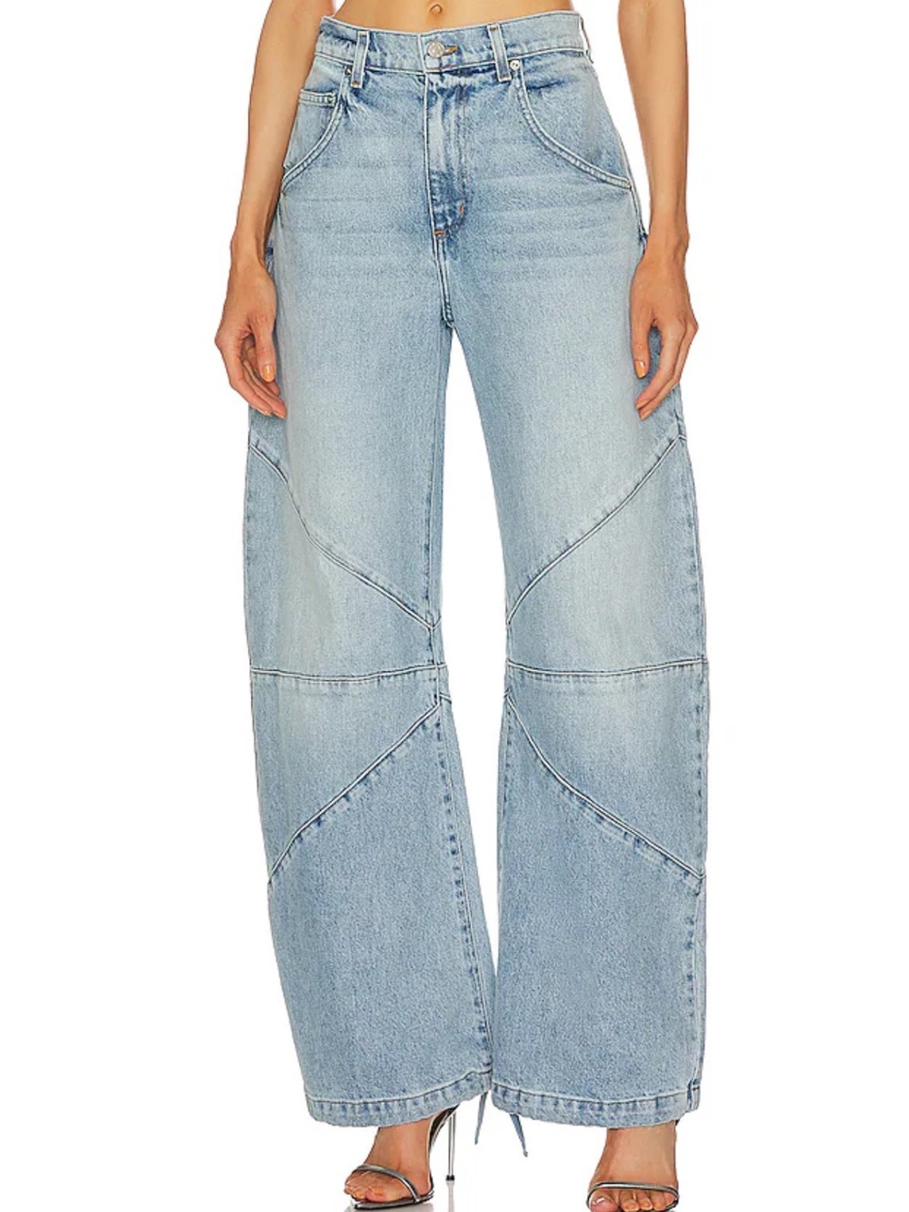 EB Denim for Revolve Frederic Bow Barrel Cinch Hem Jeans Sz 27 NEW $395!!